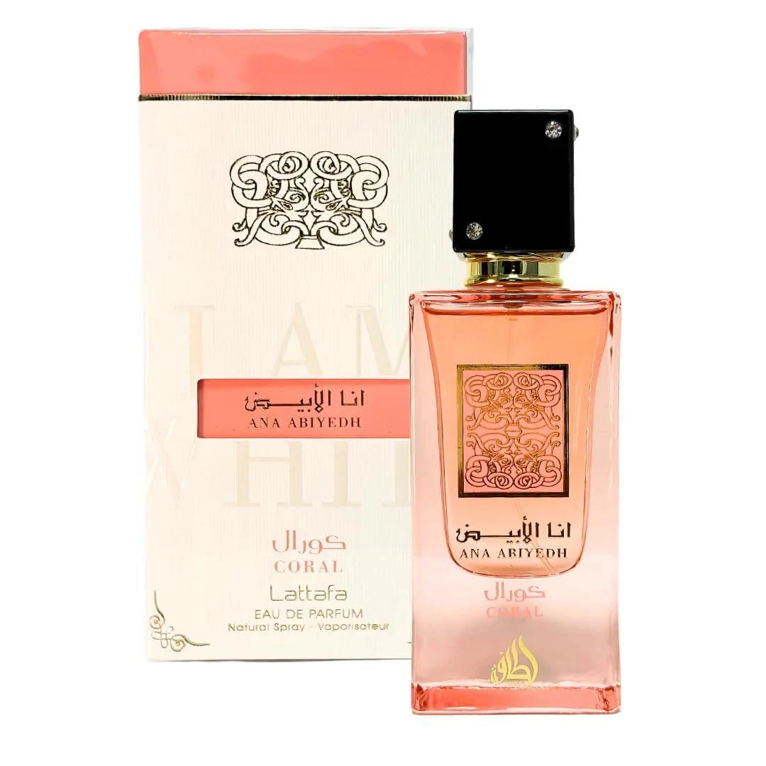 Lattafa Ana Abiyedh  Coral Neutral eau de toilette spray, 2 oz/60 ml