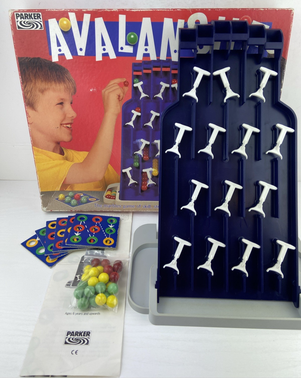 Vintage Avalanche Vintage Game By Parker 1991. Age 6+. Marble Game Of Skill, VGC