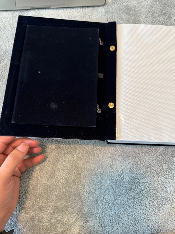 Mini álbum de fotos de boda marco tono dorado plateado 4x6 soporte para fotos 11746 Foto 3 de 4