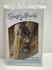 New Unopened Simply Beads Kit-of-the-Month Abalone Watch Earrings