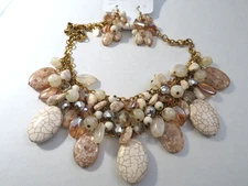 CHARMIN CHARLIE BEAD NECKLACE/EARRINGS