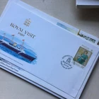GUERNSEY FIRST DAY COVER 1989 ROYAL VISIT QUEEN ELIZABETH II, BRITANNIA FDC U/A