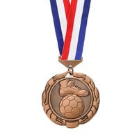 Medaille, 3-Zoll FußBall, Rot Bronze, FüR Sporttreffen, 1 StüCk