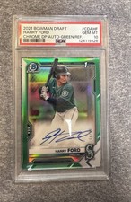 Harry Ford 2021 Bowman Draft Chrome Auto RC Green Refractor Psa  10 /99