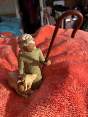 Willow Tree Shepherd with Hook and Donkey from Nativity