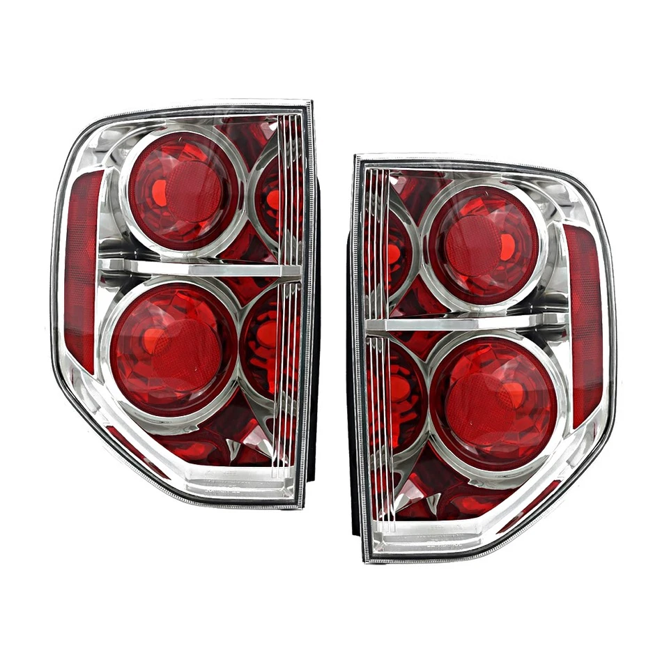Pair Tail Light Chrome For 2006 07-2008 Honda Pilot Rear Brake Light Left Right Foto 4 de 4