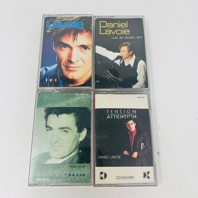 Daniel Lavoie Lot 4 Cassette Ici/Trafic/Tension Attention/Live au Divan Vert VG+