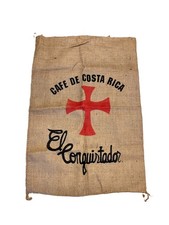 Jute Burlap Coffee Bag Sack Cafe de Costa Rica El Conquistador JL NWTO