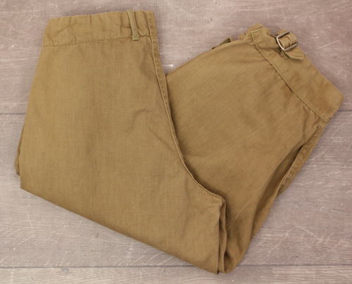 VTG Boy's / Petite Women's 20s Khaki Cotton Breeches W/ Buckle Cuffs Sz 28 1920s - Picture 5 of 13