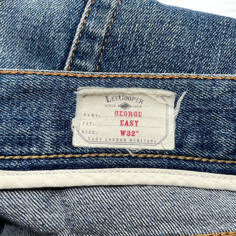 Lee Cooper George Easy Straight Denim Jeans Mens Size 32 Waist Blue Casual Style - Image 4 of 4