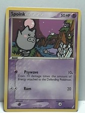 Spoink 62/100 EX Crystal Guardians Pokemon LP Psychic Used Please See Pictures