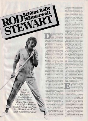 ROD STEWART  - Clipping/Bericht aus dem Jahr 1982 - Musikzeitschrift