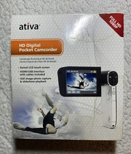 ativa HD 1080P Digital Pocket Camcorder Swivel Screen HDMI/USB Photo Capture 