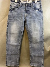 TK AXEL JEANS MENS SLIM BOOT FLAP POCKETS STRETCH BLUE SIZE  (W 28 X L 29).