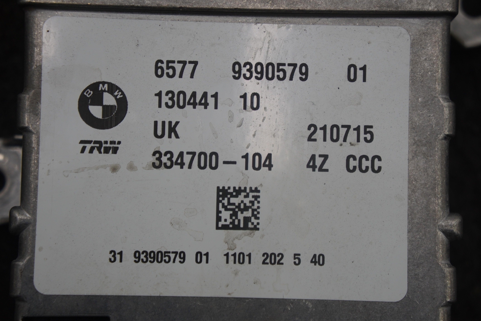 Air Safety Bag Restraint Control Module ECU 65779390579 BMW i8 2014-20 i3 X1 X2