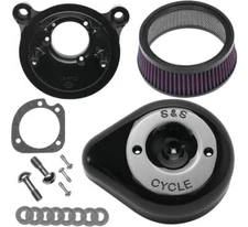 S & S Cycle Stealth Teardrop Air Cleaner Kits Black 170-0523