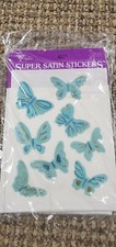 Vintage Hallmark/Ambassador SUPER SATIN BUTTERFLY stickers 6 PACK FC62-2-G252
