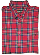 Orvis Men's Long Sleeve Red Plaid Flannel Style Cotton/Wool Button Up Size XL