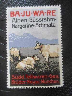 (12728) Reklamemarke - BA-JU-WA-RE, Alpen-Süssrahm-Margarine-Schmalz