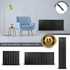 Designer Radiators Flat Panel Central Heating Horizontal Vertical Matte Black