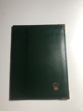 Authentic Vintage Rolex Green Leather Card Wallet Passport Holder See Pics