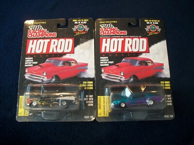 Racing Champions Hot Rod Magazine '57 CHEVY & '69 OLDS 442 Diecast