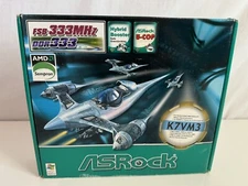 ASROCK K7VM3 Motherboard & AMD Sempron Hybrid Booster Manual + Original Box