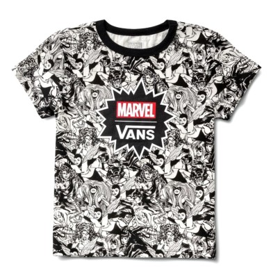 marvel vans black and white
