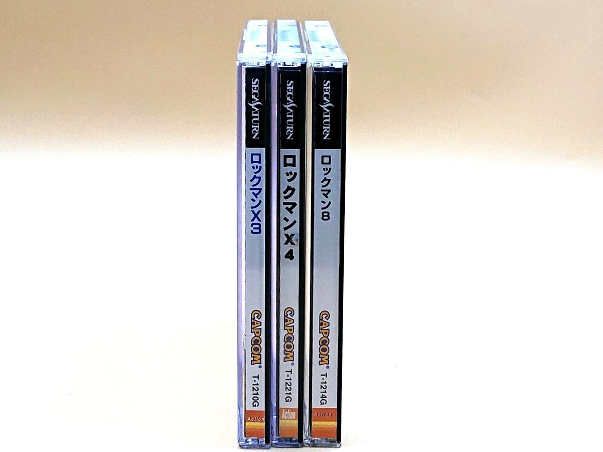 Sega Saturn Megaman Rockman X3 X4 8 Lot 3 Games Set SS Capcom  