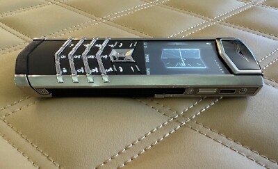 VERTU Signature S Stainless Steel Black Calf Leather Global GSM