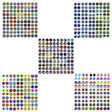 100x Round Pupil Glass Eyes 6mm 8mm 10mm 12mm Cats Eye Cabochon Charms Pattern C