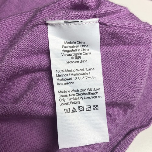 J Crew 100% Merino Wool Tippi Sweater Lilac Pink Purple Medium Crewneck - Picture 5 of 10