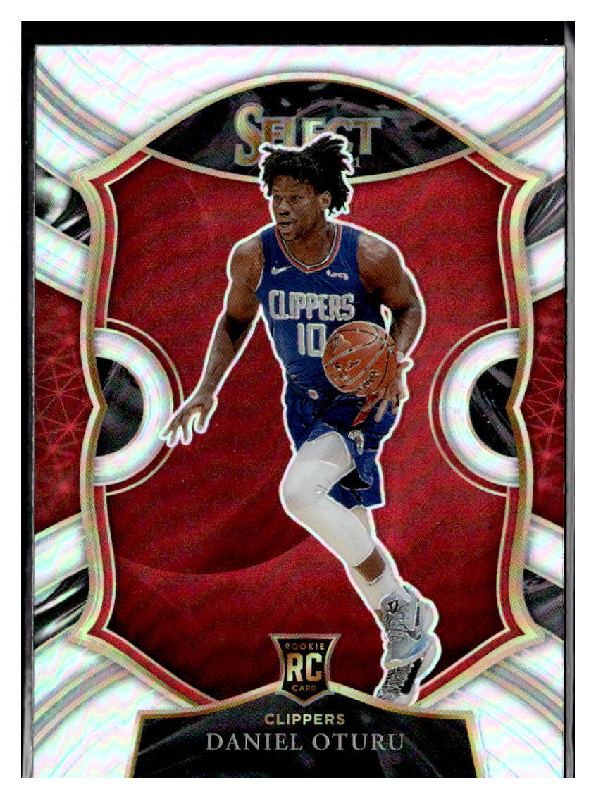 2020-21 Panini Select #93 Daniel Oturu Silver Prizm RC Los Angeles Clippers