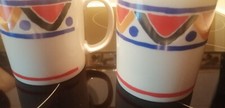 Lot de 2 Mugs MOBIL type mexicain. (Vintage)