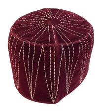 Authentic African Contemporary Native Made Felt Embroidery Fila/ Kufi Hat  22  