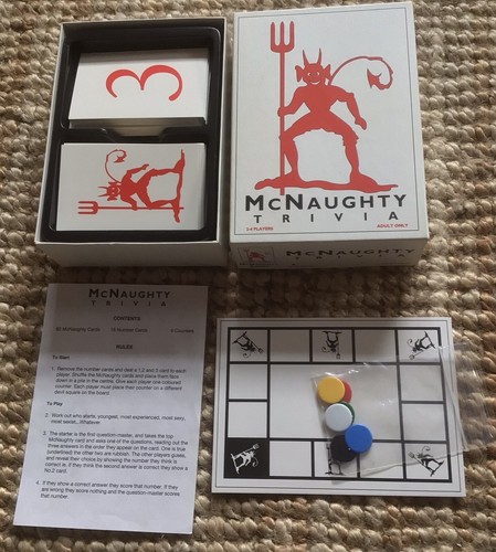 Mc Naughty Adult Naughty Trivia Game, 2-4 Players, Adults Only, New Unused - 第 3/7 張圖片