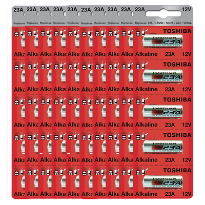 Batteria Toshiba A23 12Volt 23AE 21/23 GP23 23A 23GA MN21 (50 Batterie) - Foto 11