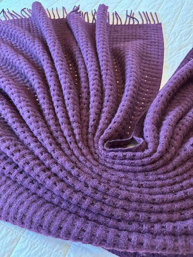 PURPLE Elvang Denmark ALPACA + WOOL Throw/Blanket Mini Windowpane - Picture 19 of 24