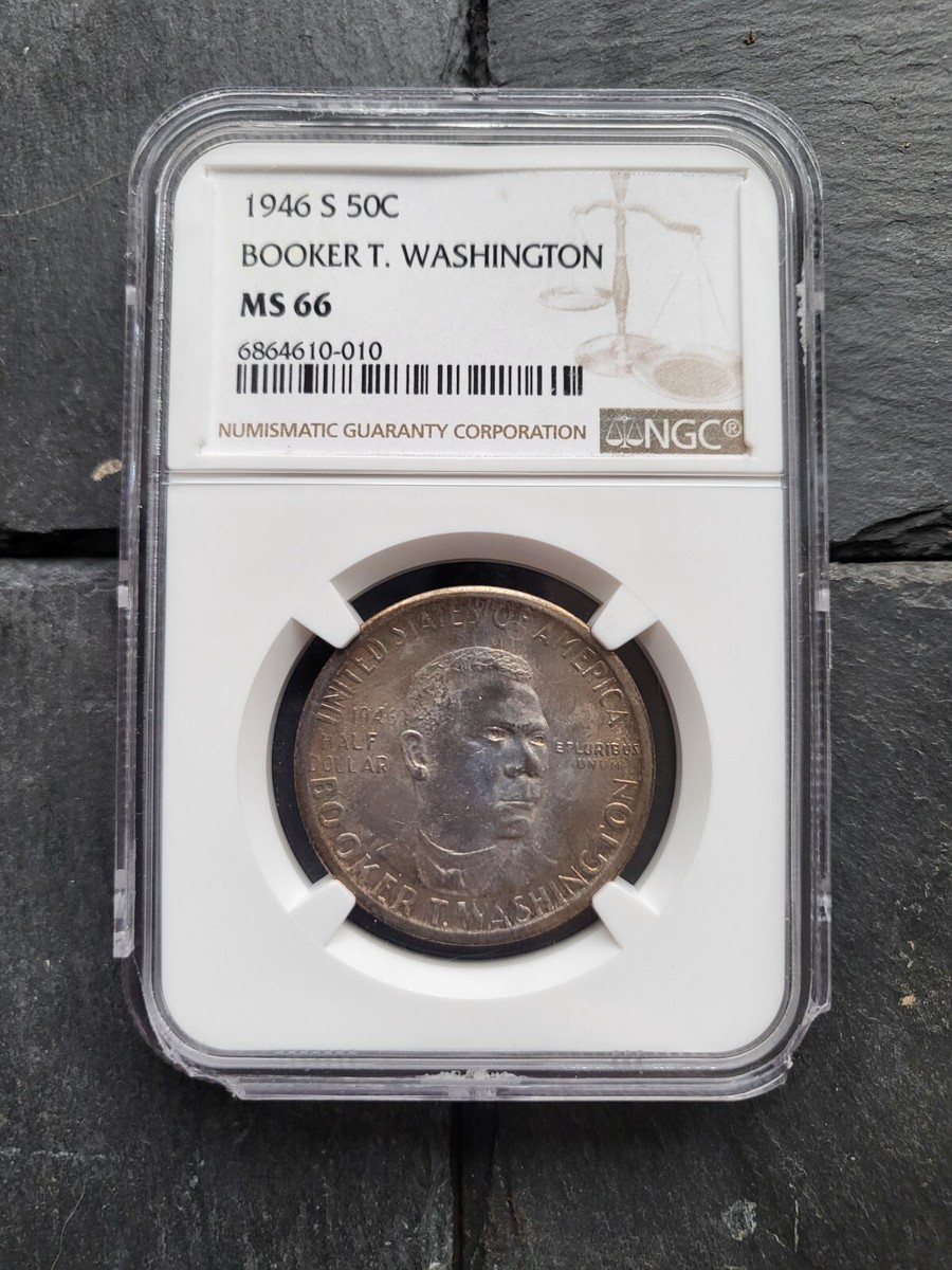 1946 S Booker T. Washington Half NGC MS66 Toned | eBay
