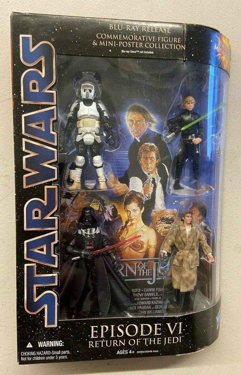 Star Wars Saga Episode VI Blu-Ray Commemorative Pack 4 Figure Box