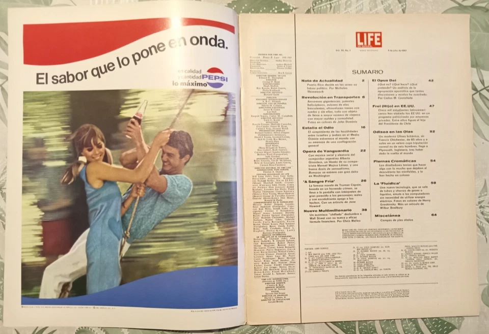 LIFE EN ESPAÑOL MEXICAN MAGAZINE VOL 30 No 1, 03 JUL 1967, BOEING 747 ON COVER - Image 3 of 4