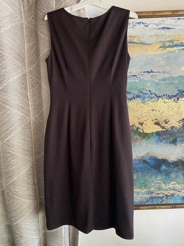 Kay Unger New York Dress Womens Size 2 Brown Sleeveless pleated Lined Casual - Picture 2 of 8