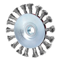 KS Tools Rostfreie Kegelform-StahldrahtrundbüRste 0,5Mm Ø 115Mm