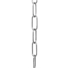 Heavy-Duty 3ft Chrome Chandelier Chain – 3mm Iron Link Chain for Lighting &a