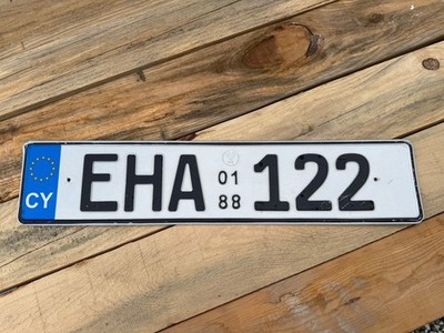 Zypern Euro Nummernschild gebrauchter Zustand