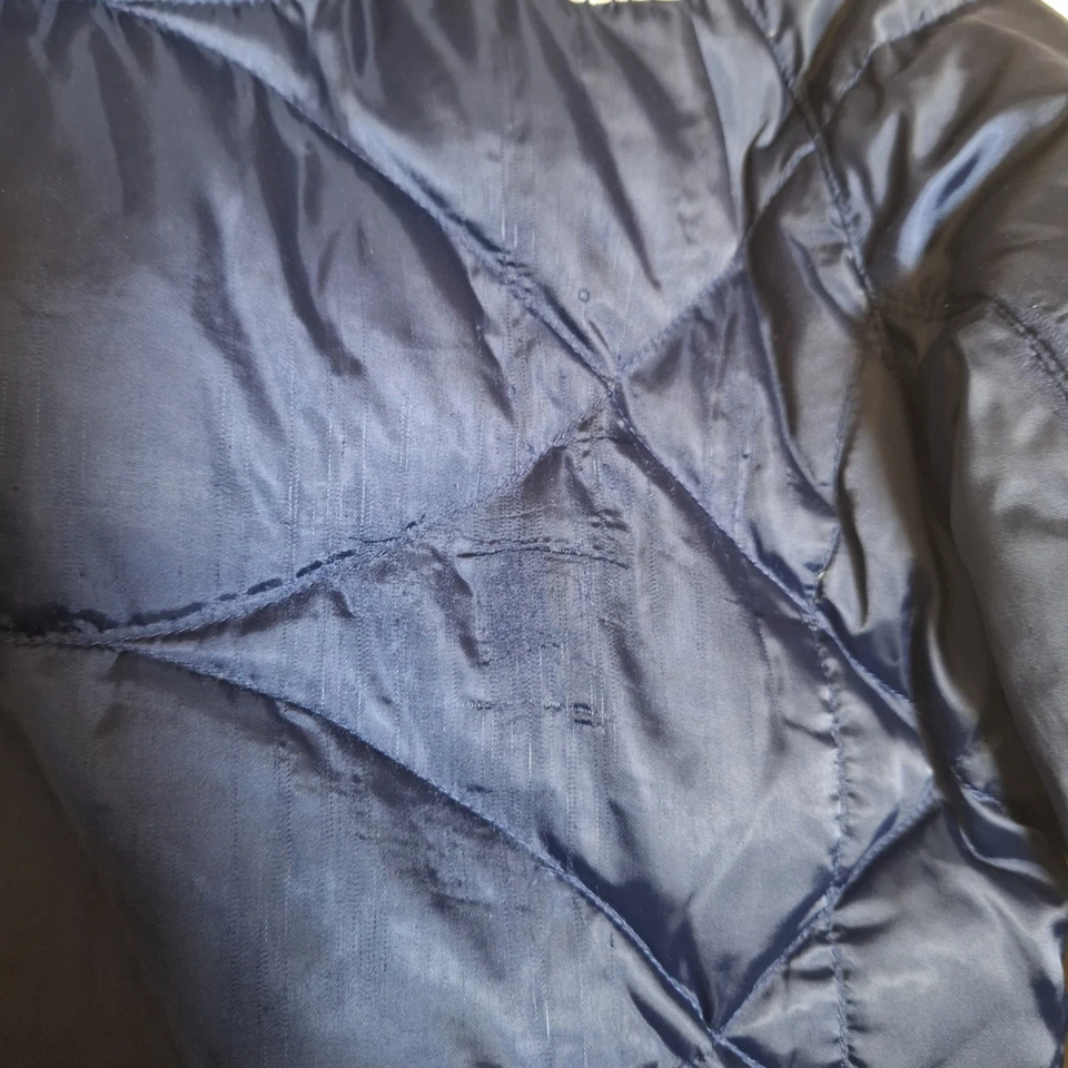 North Face Women's 550 Down Puffer Jacket Navy Blue Zip Up Size Small - Image 4 of 4