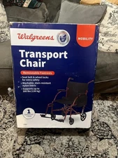 Walgreens Transport Wheel Chair Manual Removable Footrests