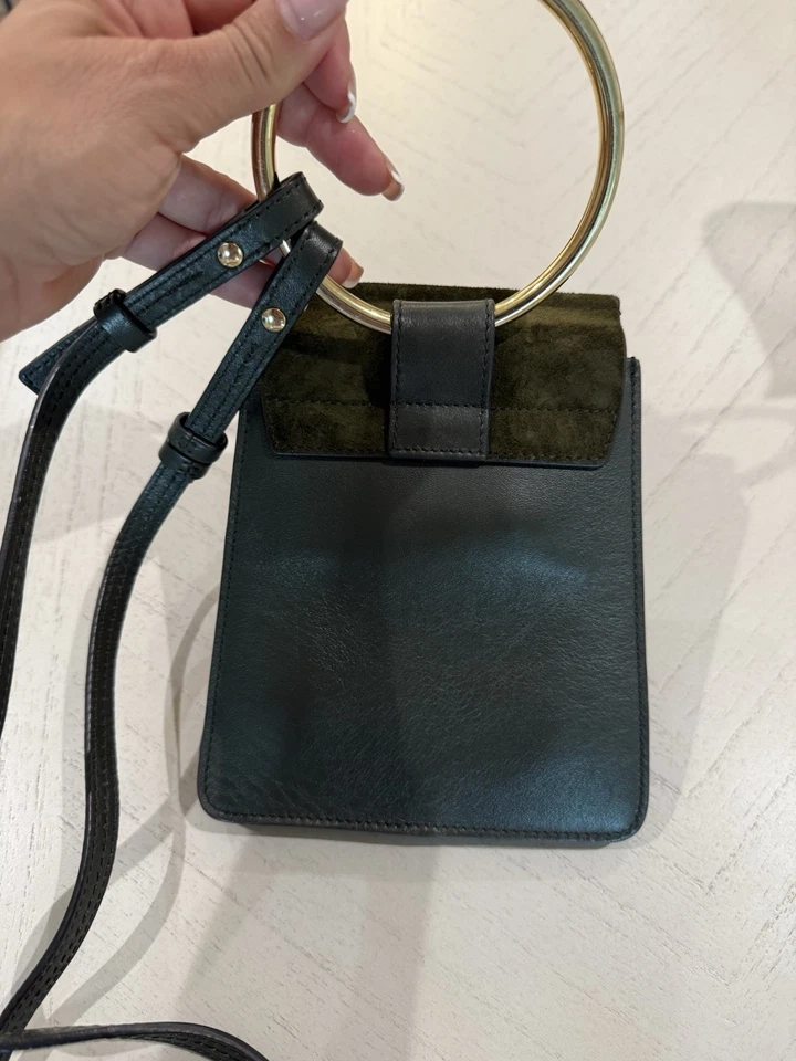 🟢CHLOE Faye Mini Leather Shoulder Bag With Suede Inserts🟢Made in Italy - Image 3 of 4