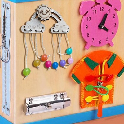 Busy Board-Zubehör, Holz-Unterrichtsstütze, Feinmotorik für Kinder