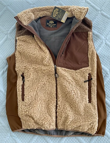 Carhartt like Buffalo Roam Outfitters Tatanka Men's FullZip Sherpa Vest XL Beige video thumbnail